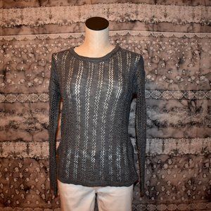 Pink Rose slate blue knitted sweater